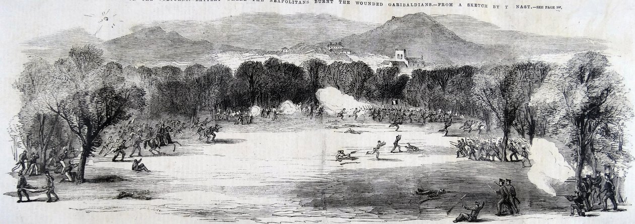 Slaget ved Volturno, 1860 av Thomas Nast