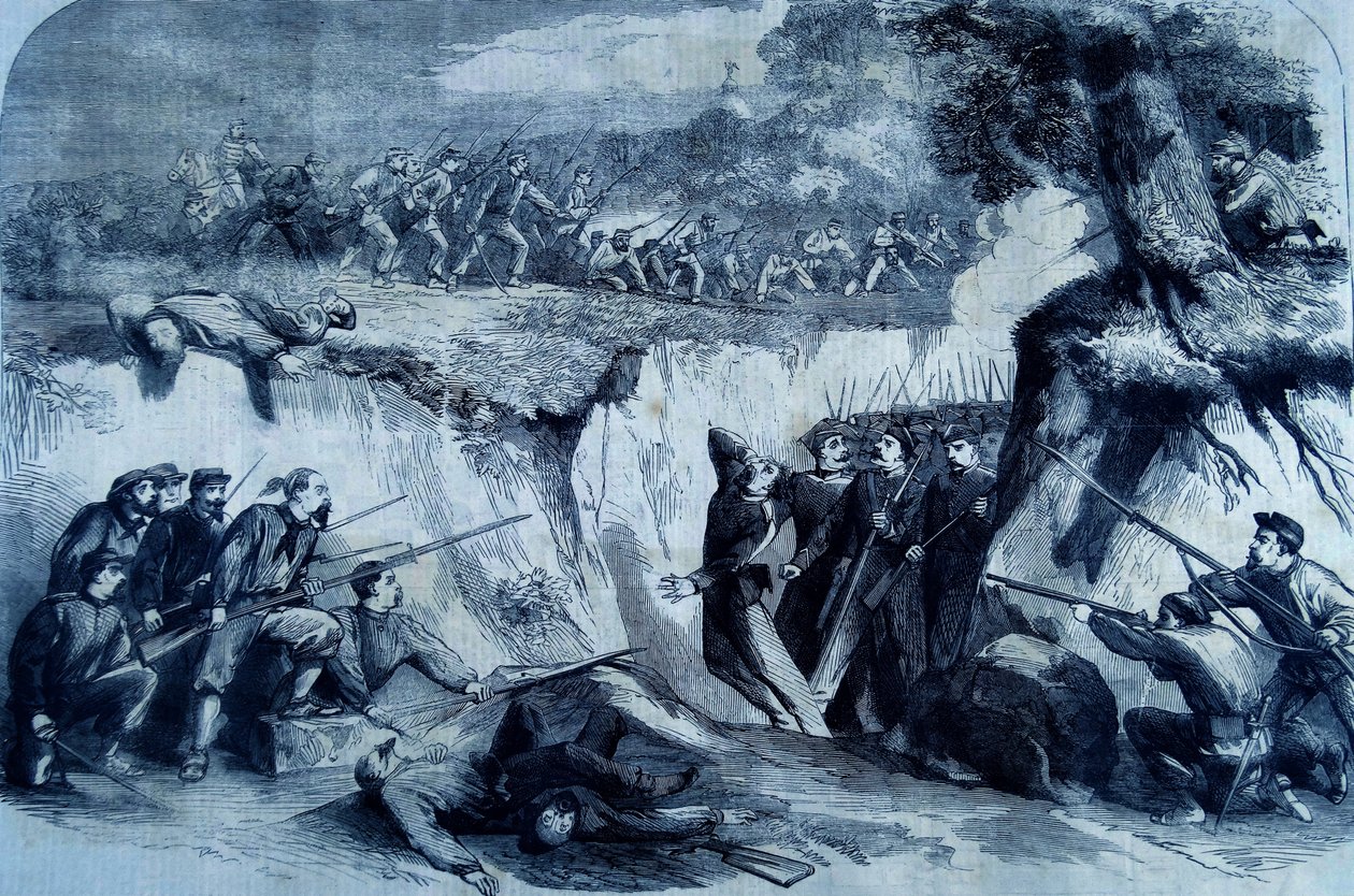 Slaget på Volturno, 1860 av Thomas Nast