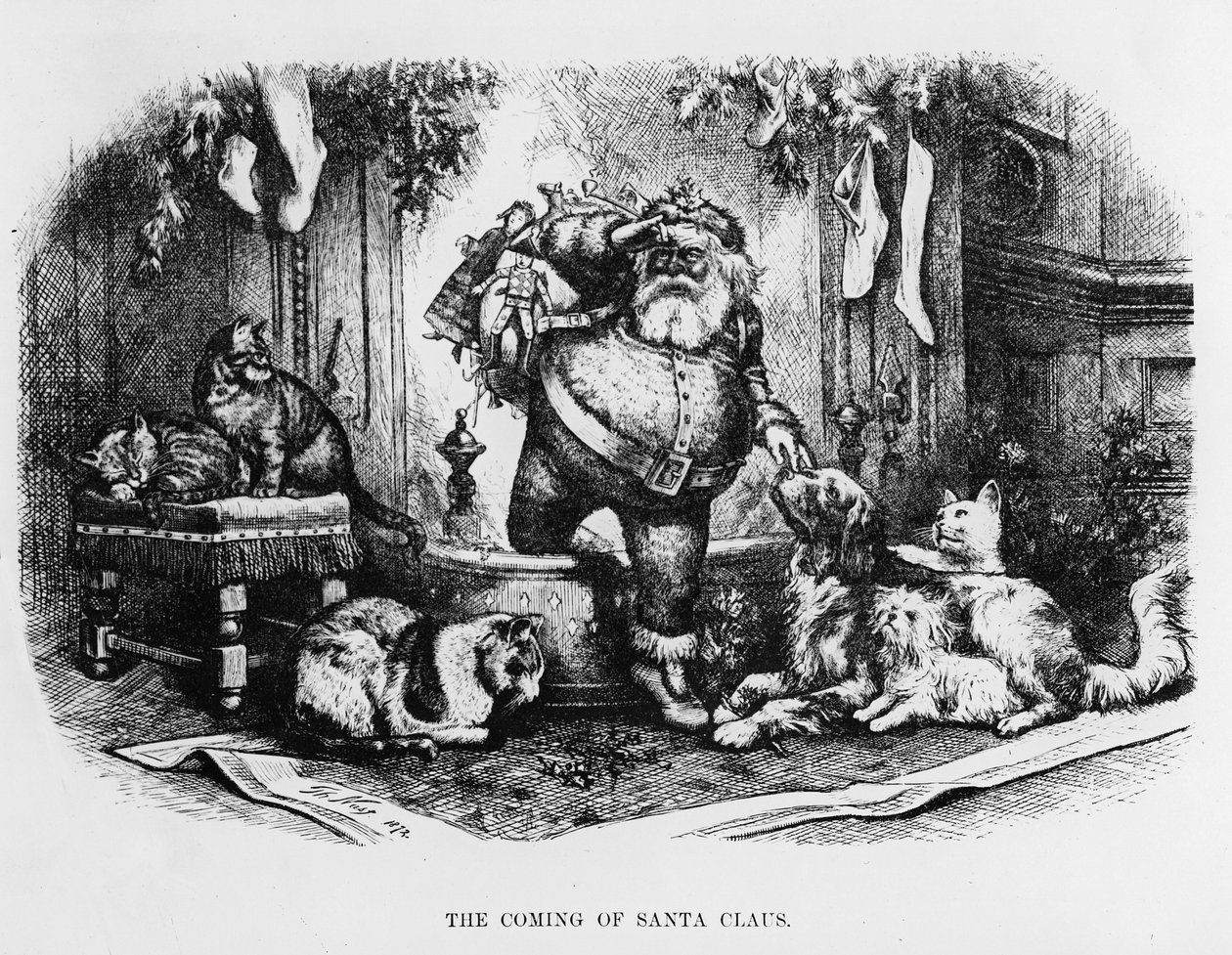 Julenissens komme, 1872 av Thomas Nast