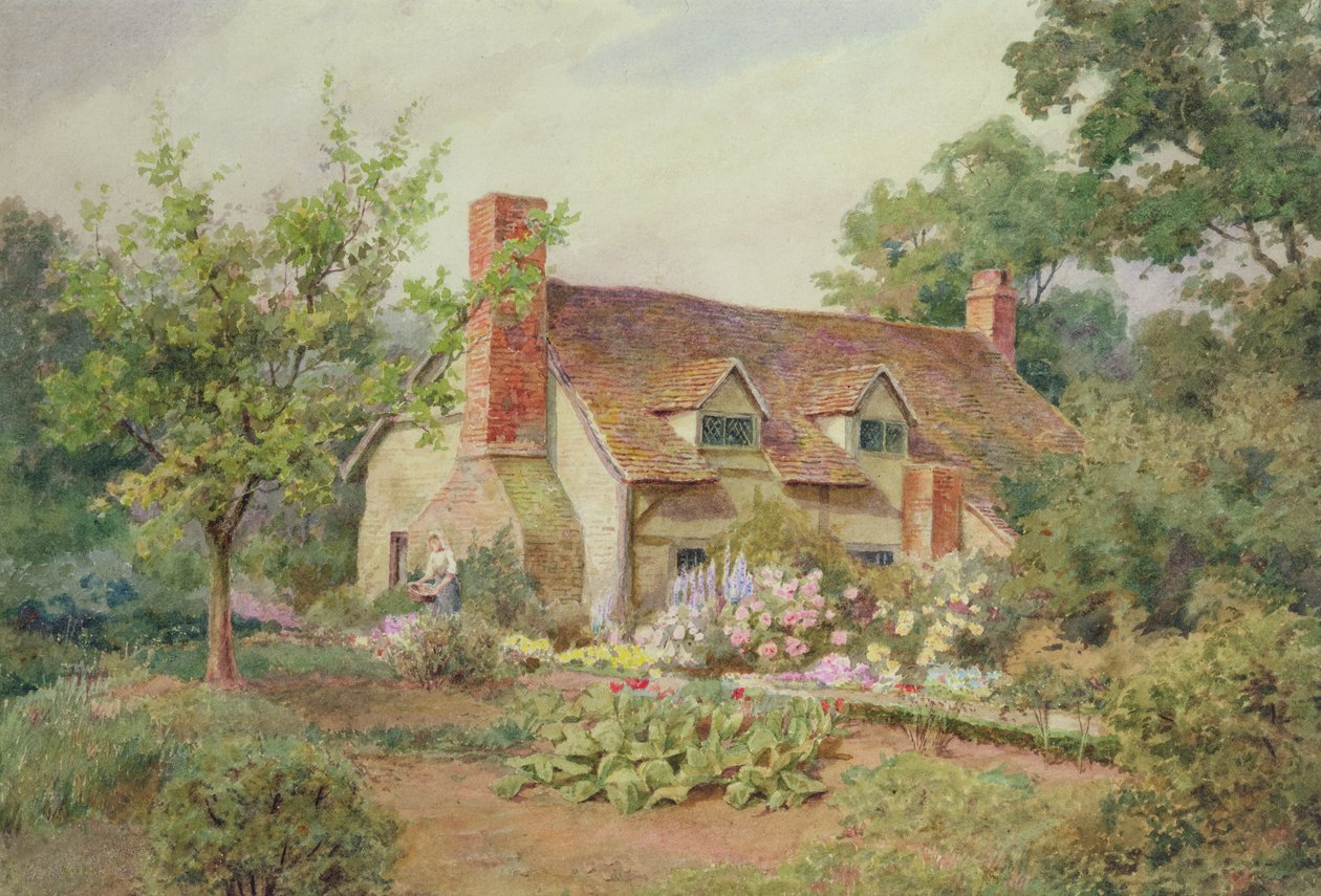 En hyttehage nær Wokingham, Berkshire (wc på papir) av Thomas Nicholson Tyndale