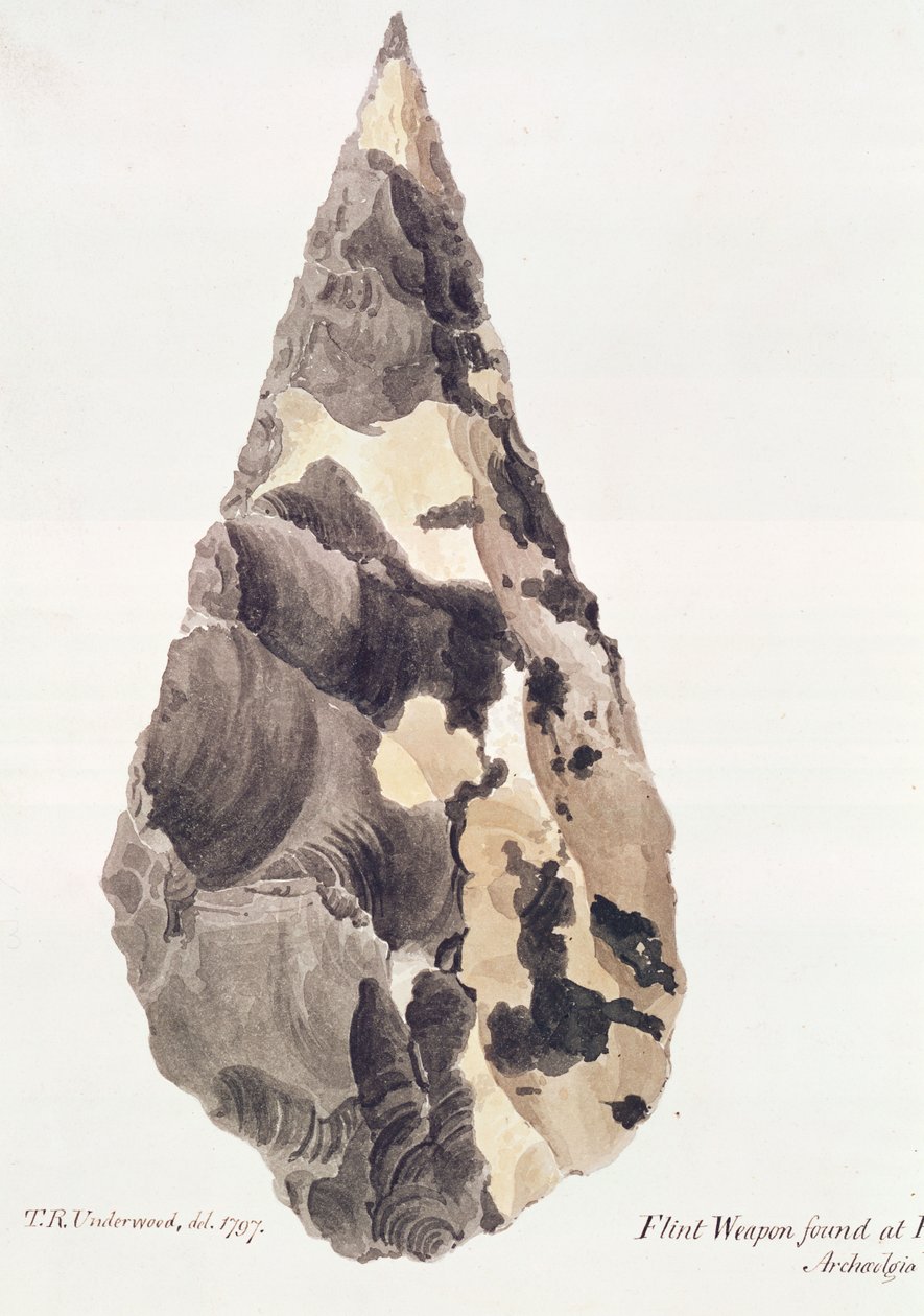Flintvåpen, 1797 (wc på papir) av Thomas Richard Underwood