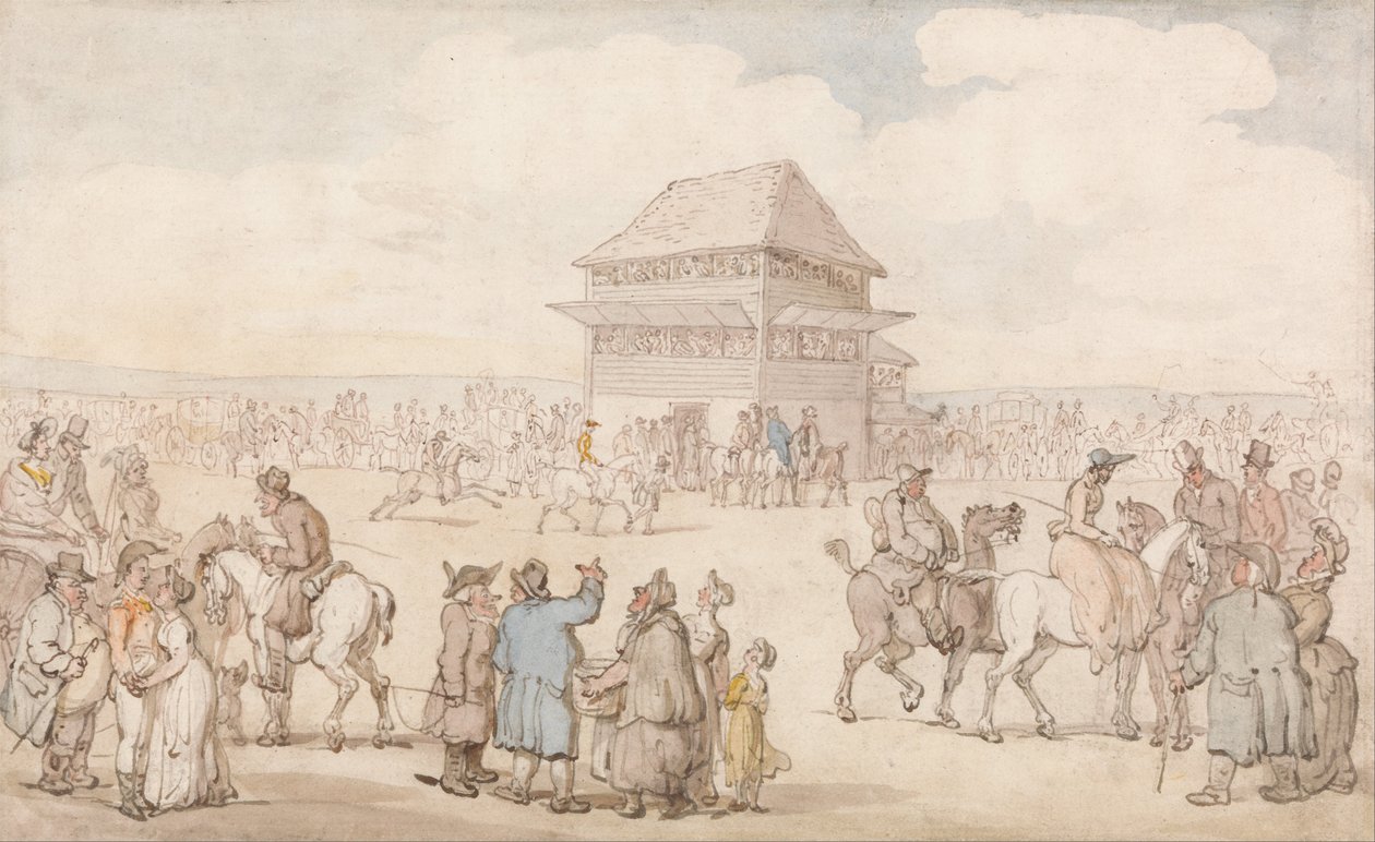 Et overfylt løpsmøte av Thomas Rowlandson