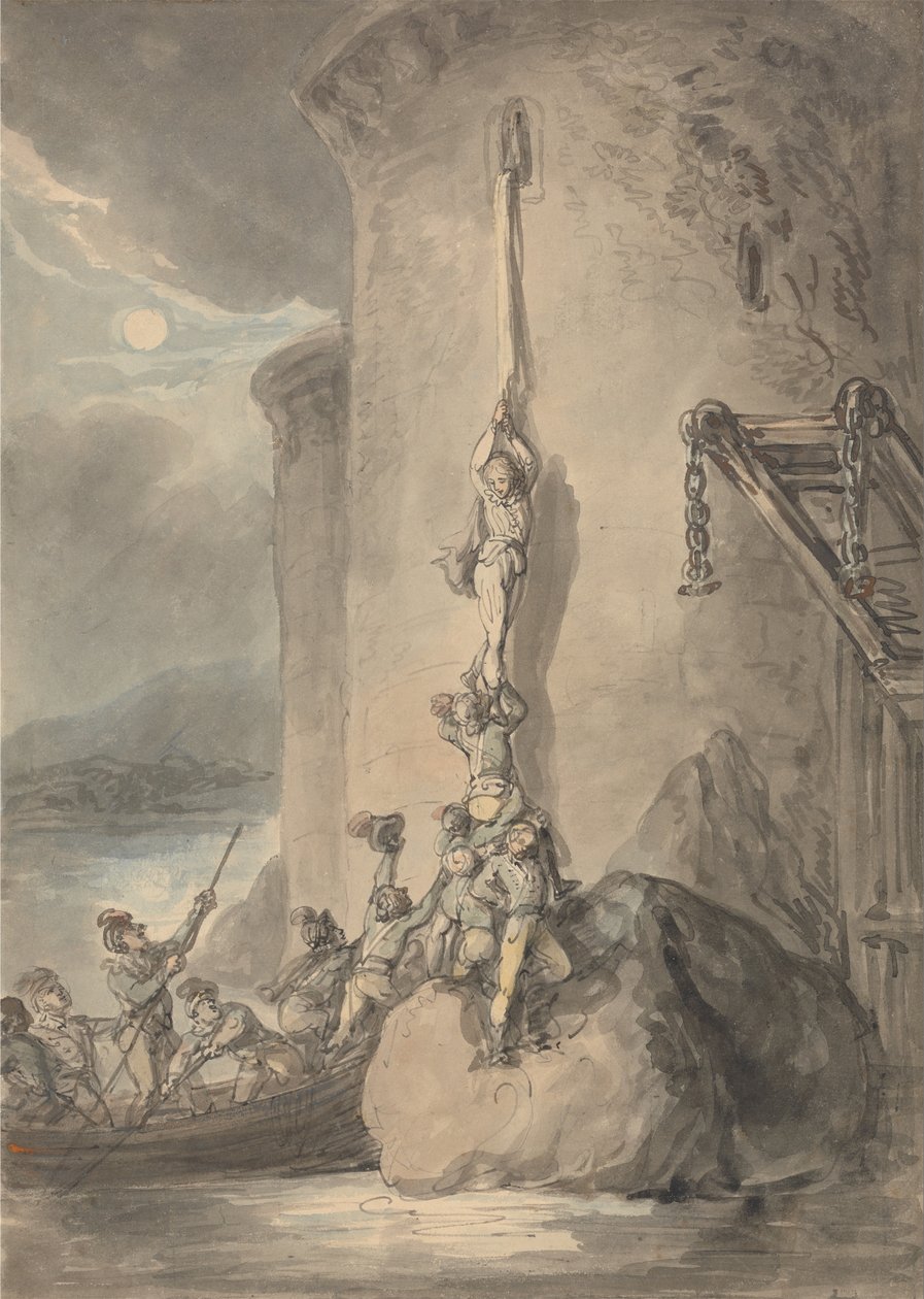 En militær flyktning av Thomas Rowlandson