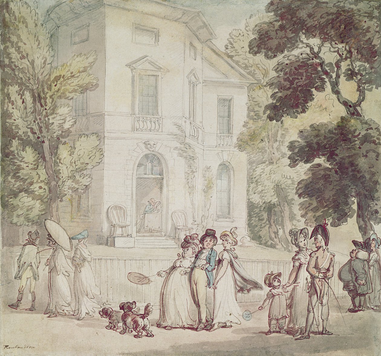 En promenade på søndag ettermiddag av Thomas Rowlandson