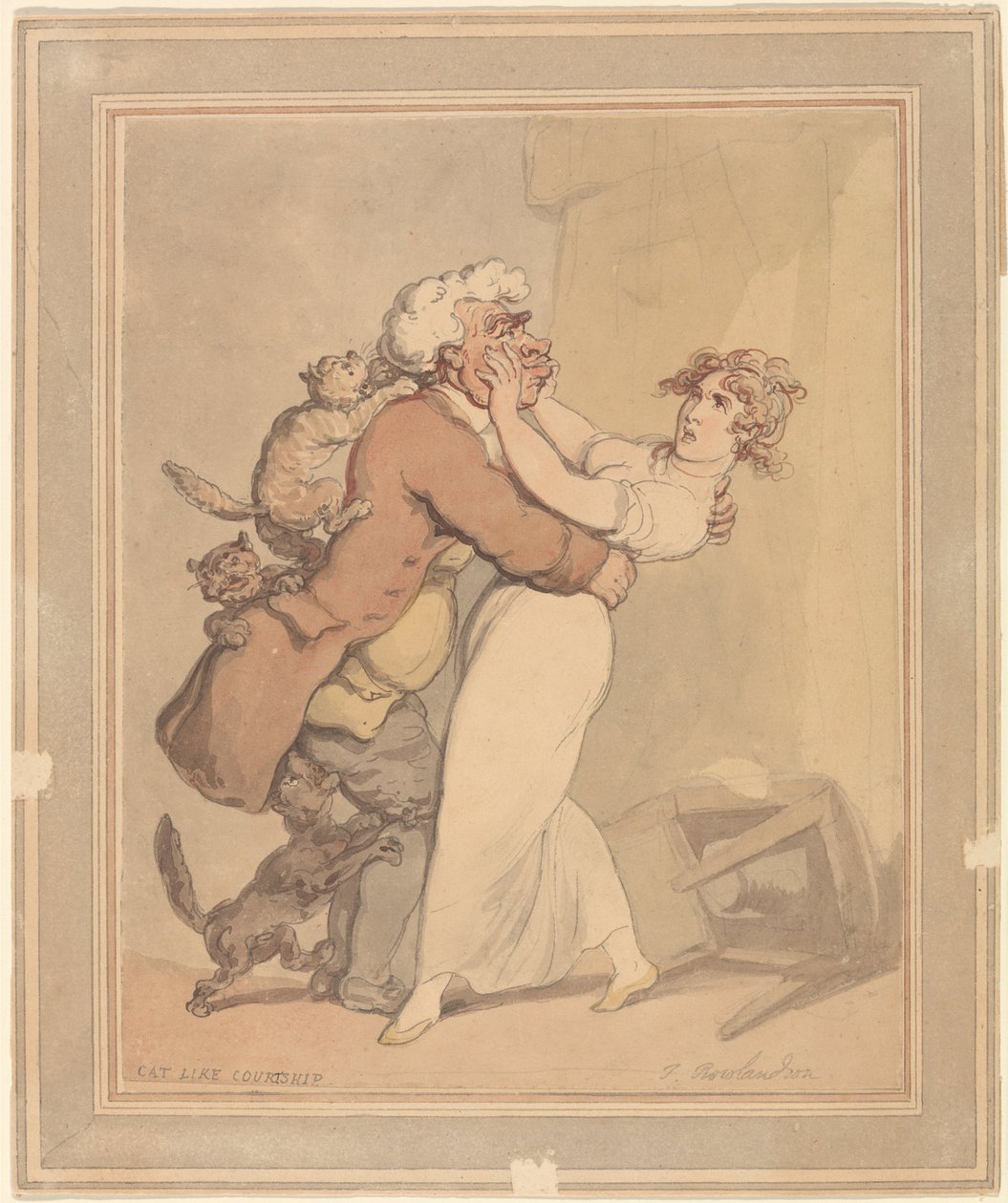 Cat Like Courtship av Thomas Rowlandson