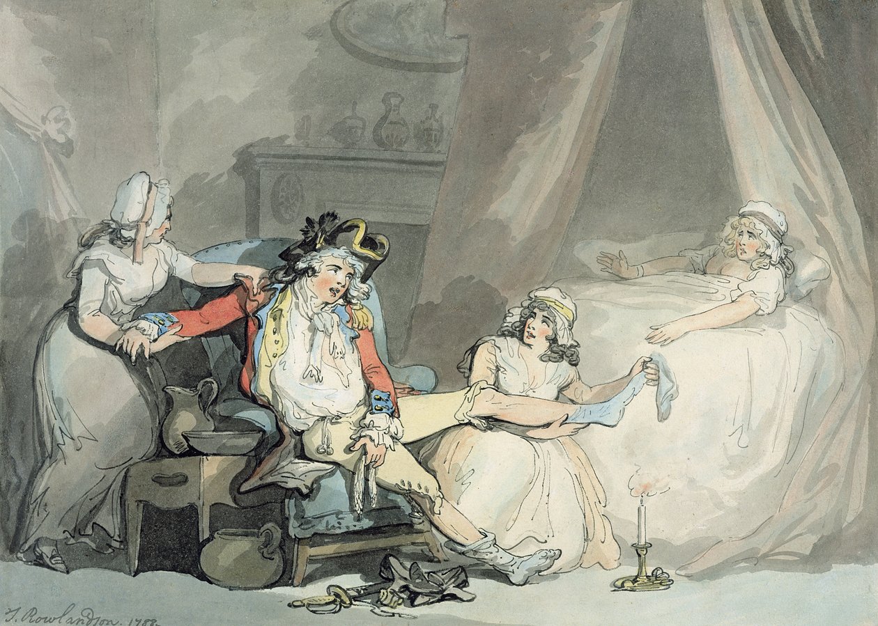 Klokken fire i byen av Thomas Rowlandson