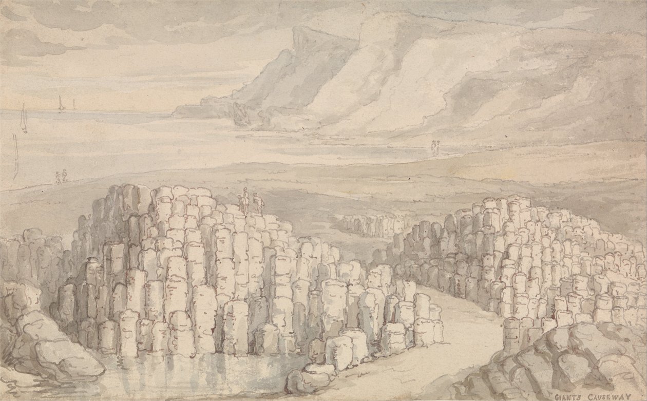 Giants Causeway, Antrim, Irland. av Thomas Rowlandson
