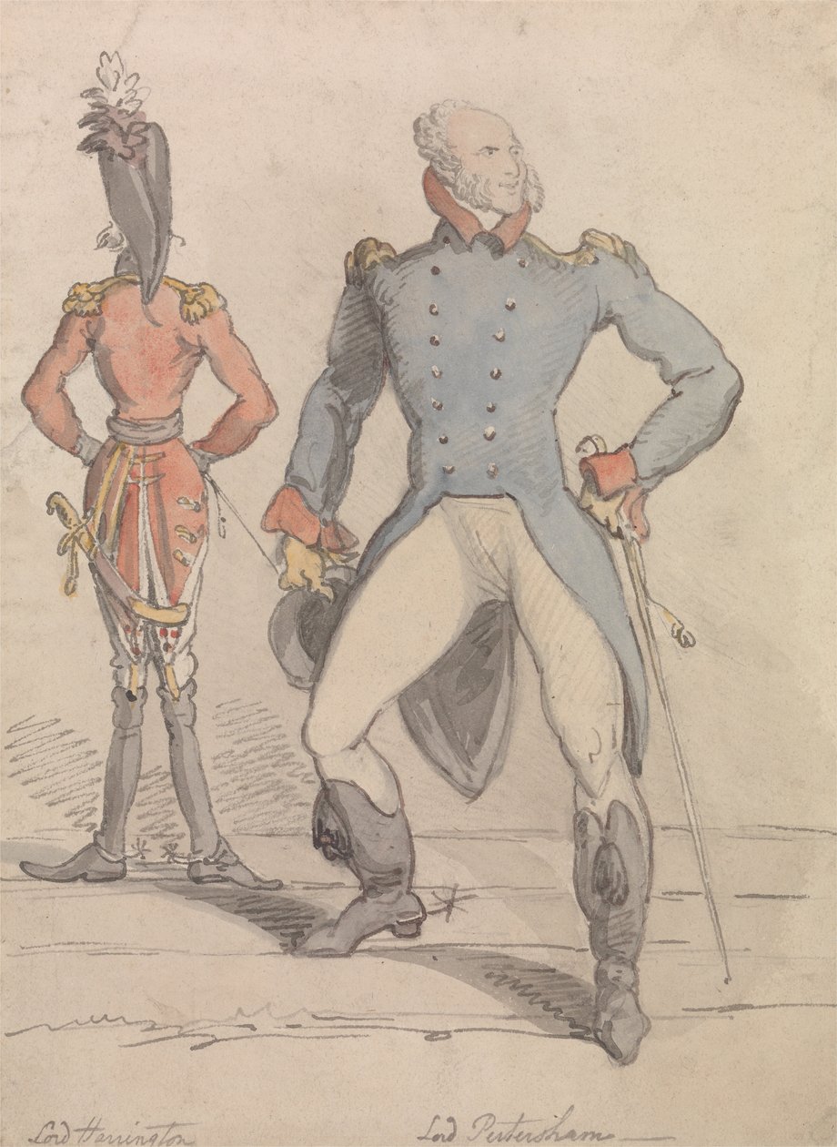 Lord Harrington og Lord Petersham av Thomas Rowlandson