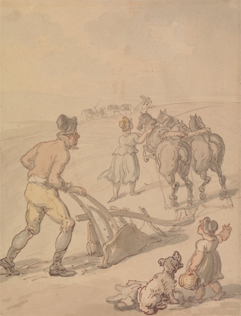 Pløying av Thomas Rowlandson