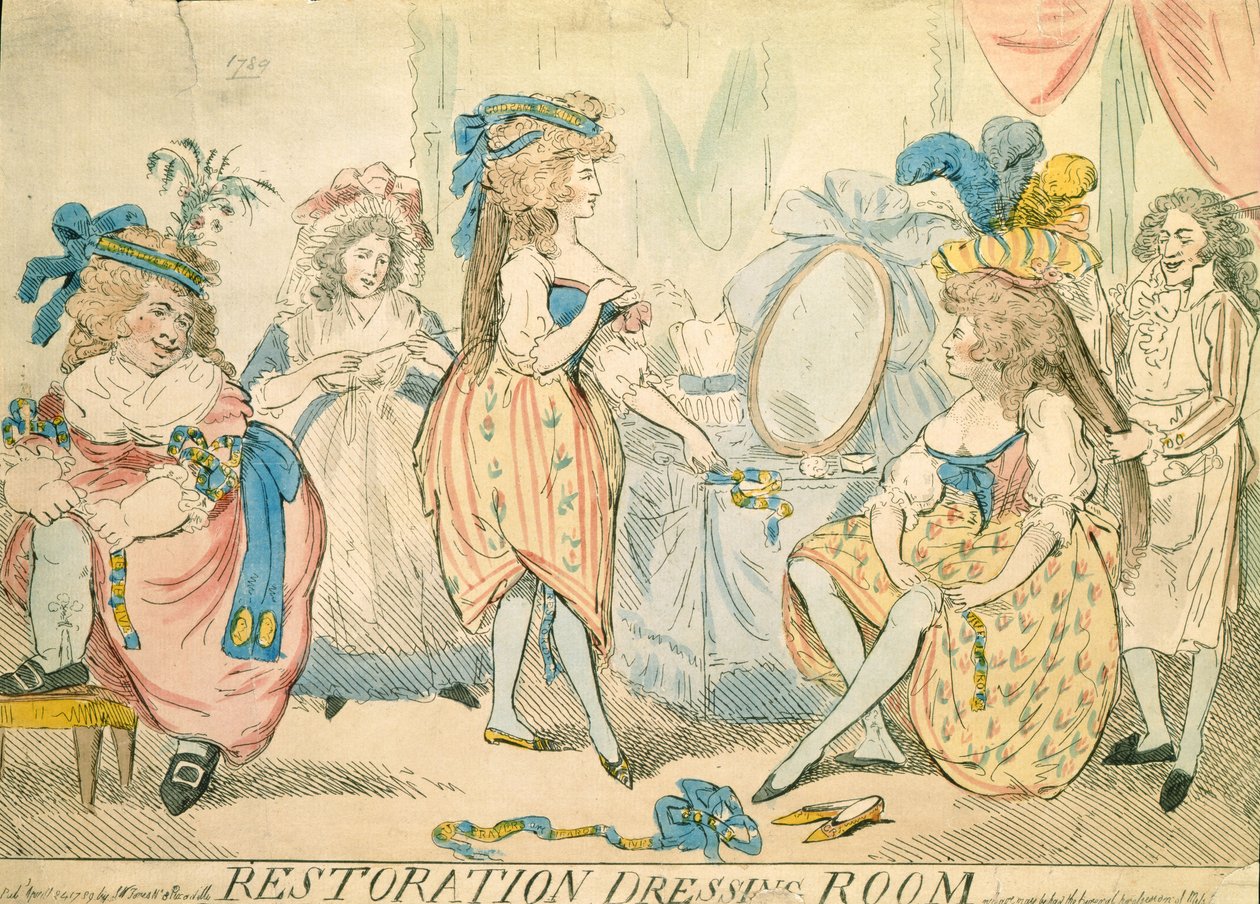 Omkledningsrom ca. 1789 av Thomas Rowlandson