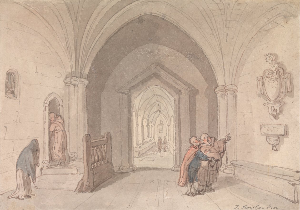 Scene i et kloster av Thomas Rowlandson