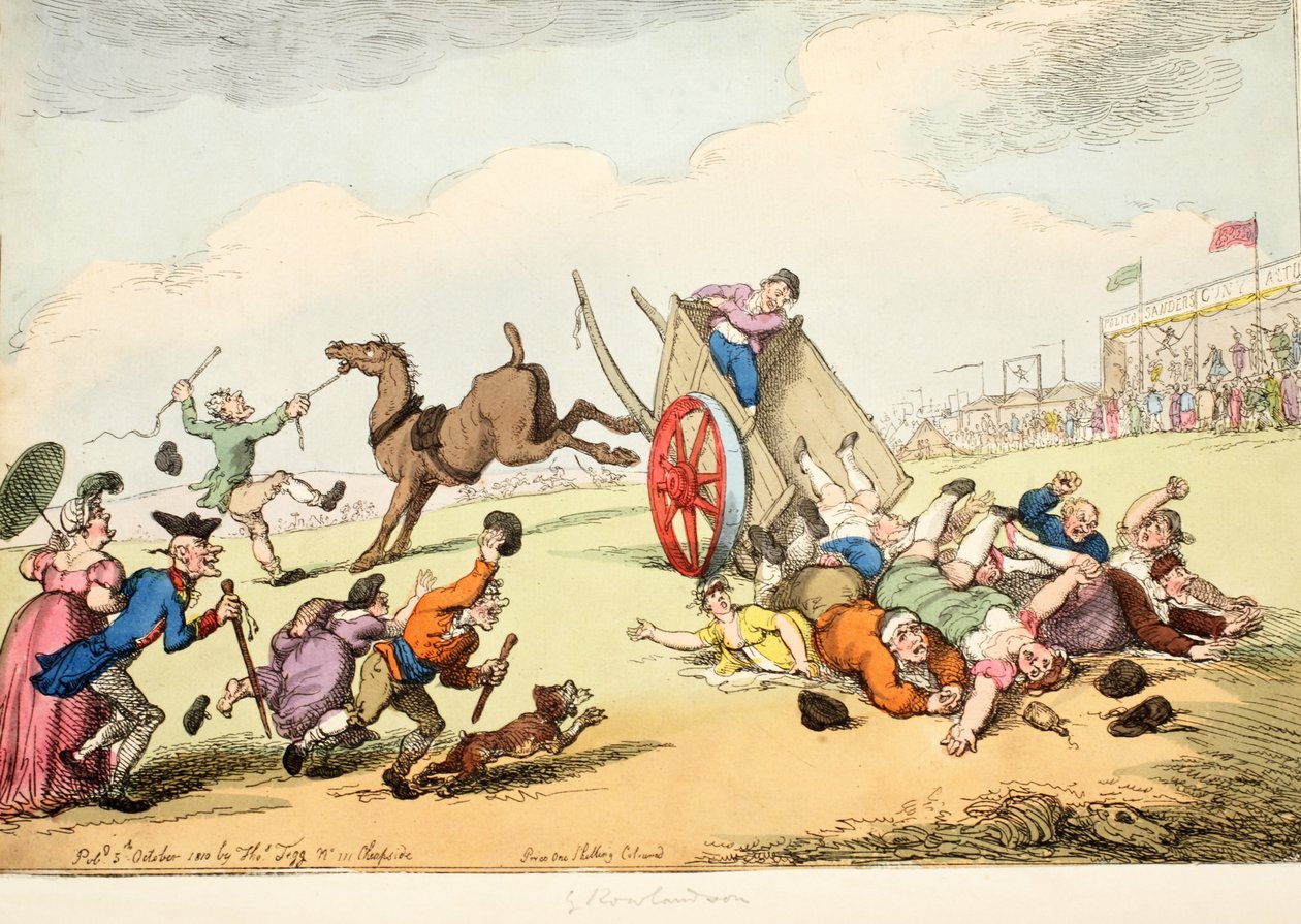 Sports of a County Fair, 1810 (håndfarget gravering) av Thomas Rowlandson