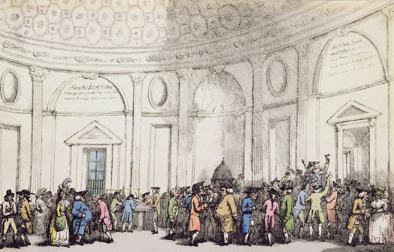 Banken, 1792 av Thomas Rowlandson