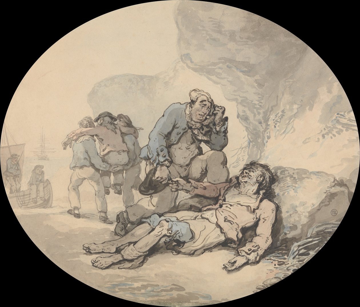 Den døende sjømannen av Thomas Rowlandson