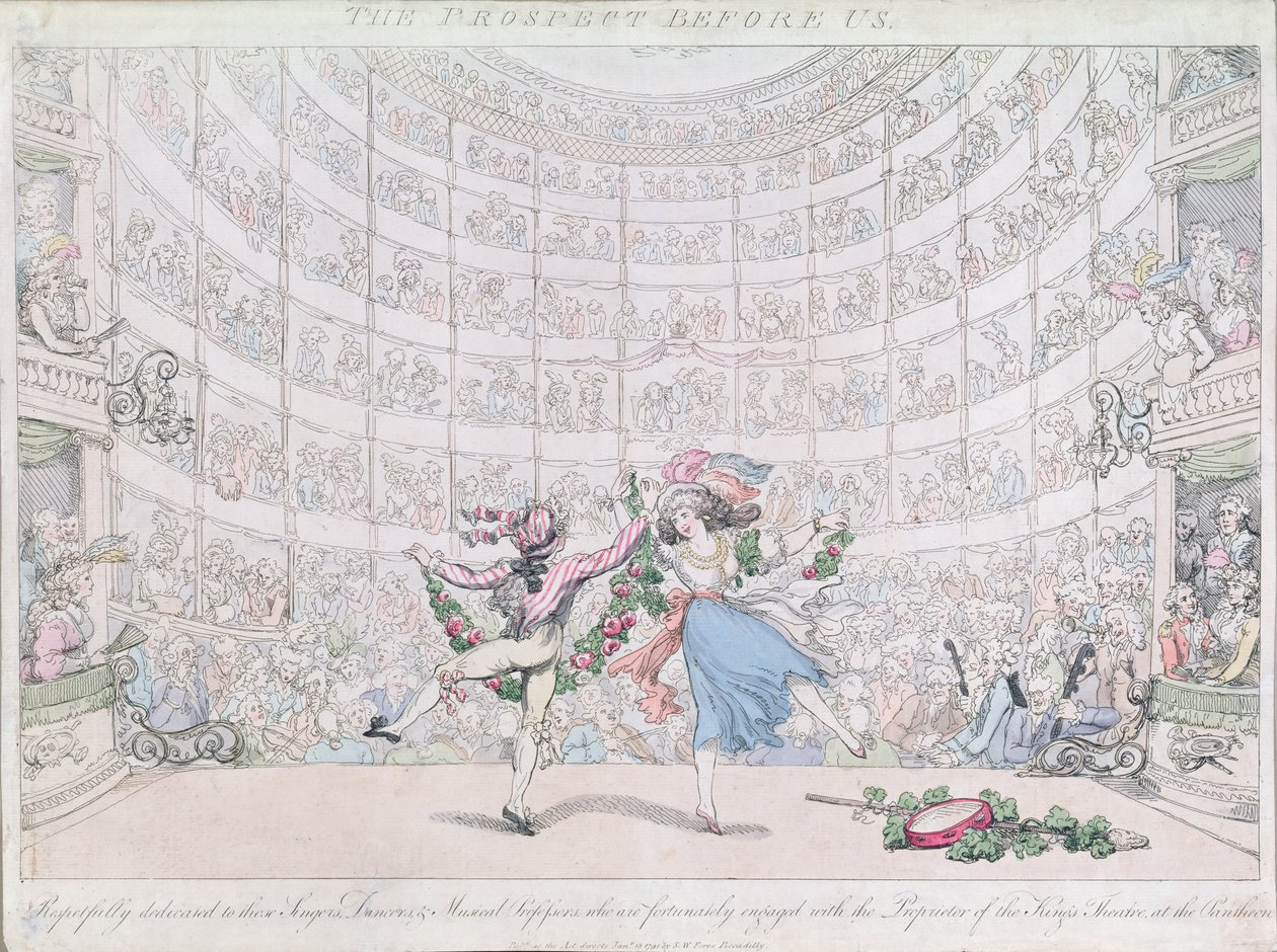 The Pantheon, Oxford Street, utgitt av S.W. Fores, 1791 (farget etsning) av Thomas Rowlandson