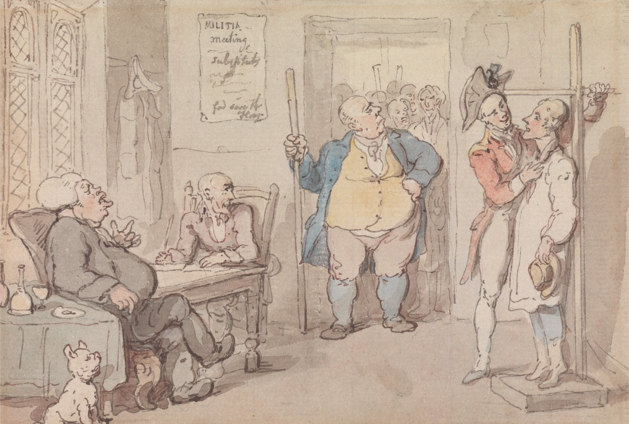 Rekrutteringsoffiseren av Thomas Rowlandson