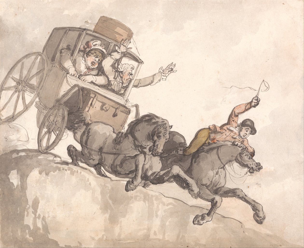 Runaway -treneren av Thomas Rowlandson