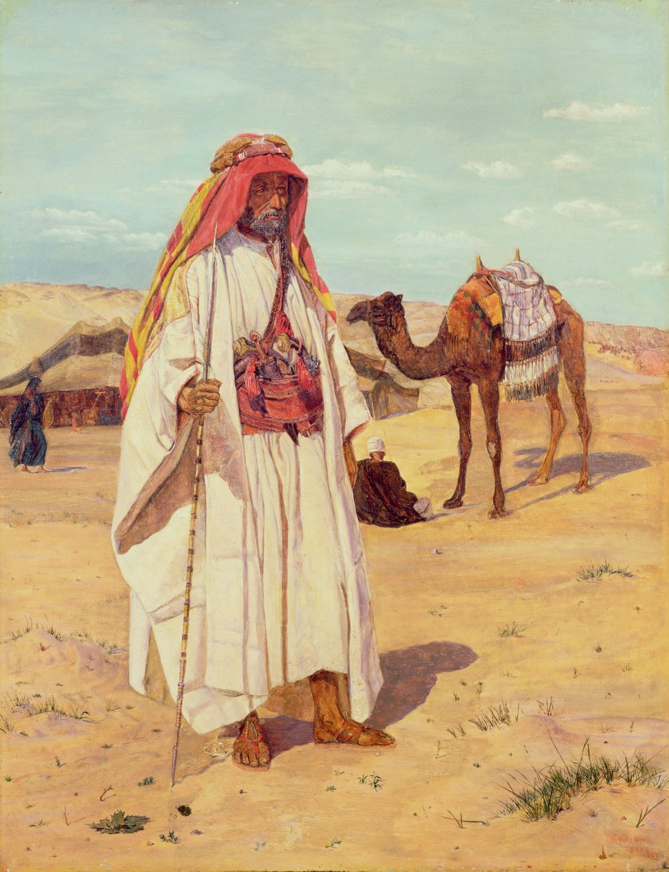 Arab Shaykh (Richard Burton i arabisk kjole), 1854 av Thomas Seddon