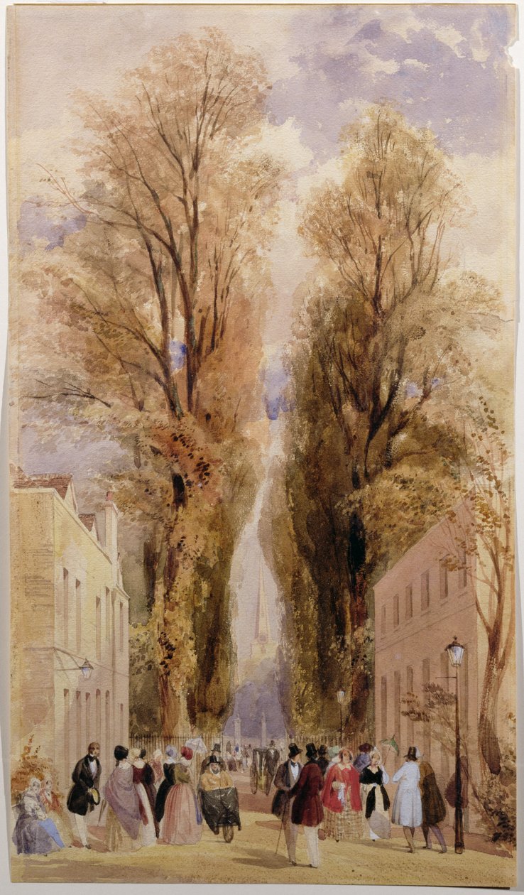 The Old Well Walk, Cheltenham, ca. 1840 av Thomas Shotter Boys