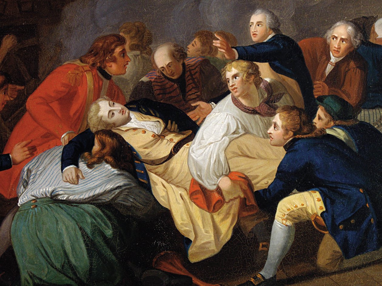 Lord Robert Manners død av Thomas Stothard