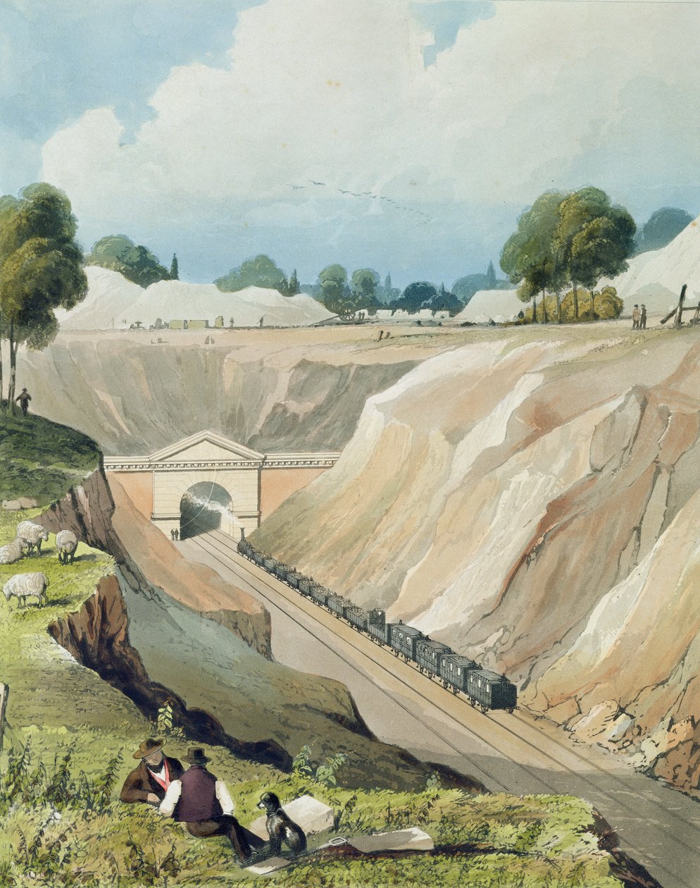 Inngang til tunnelen ved Watford, plate 6 fra 