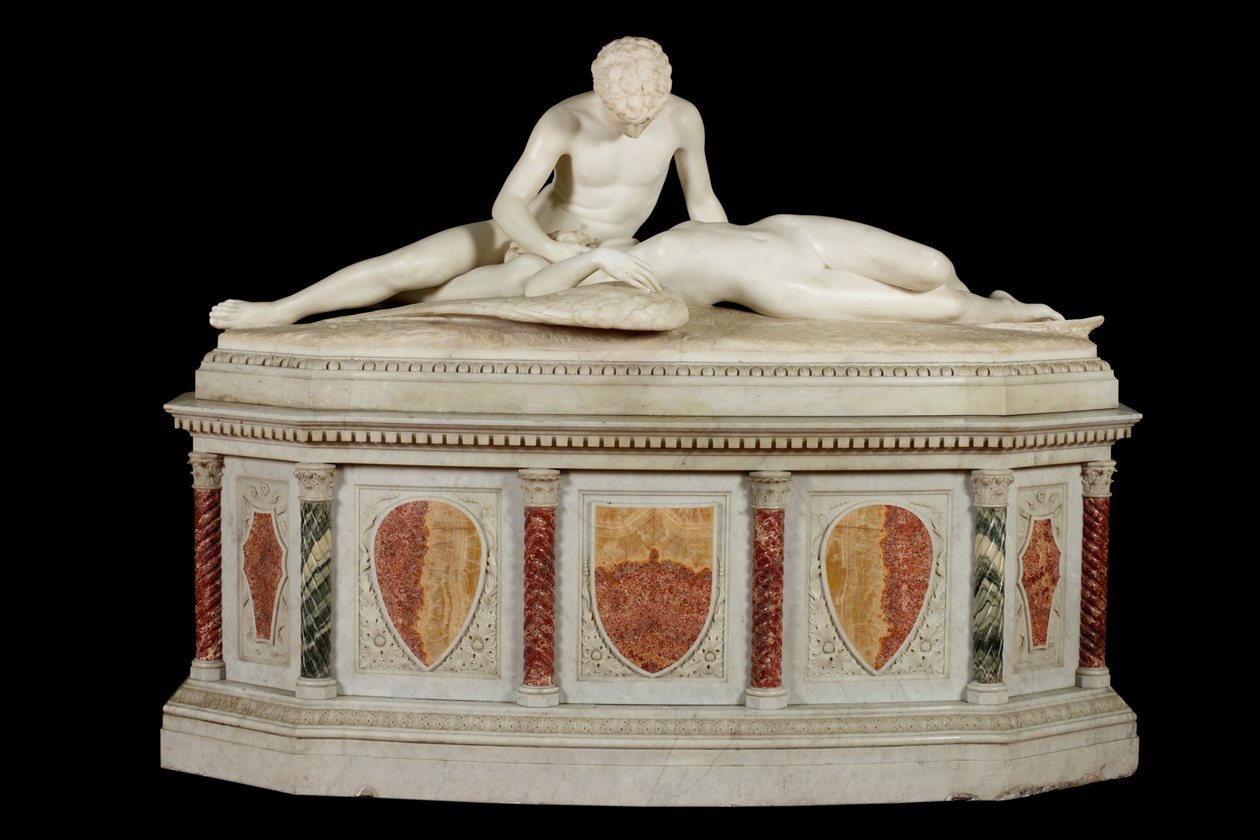 Fallen Angel, 1889 (stein og marmor) av Thomas Waldo Story