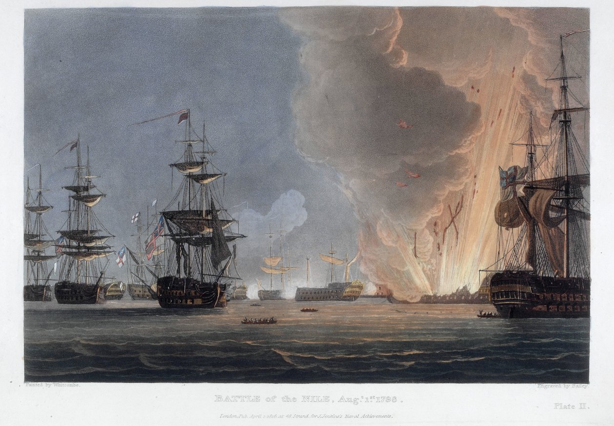Slaget ved Nilen, august 1798 av Thomas Whitcombe