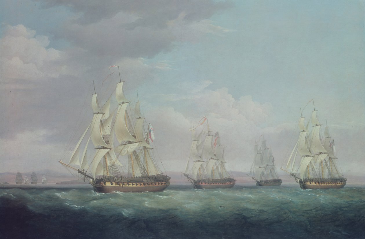 Fangsten av Santa Brigida, 1799 av Thomas Whitcombe
