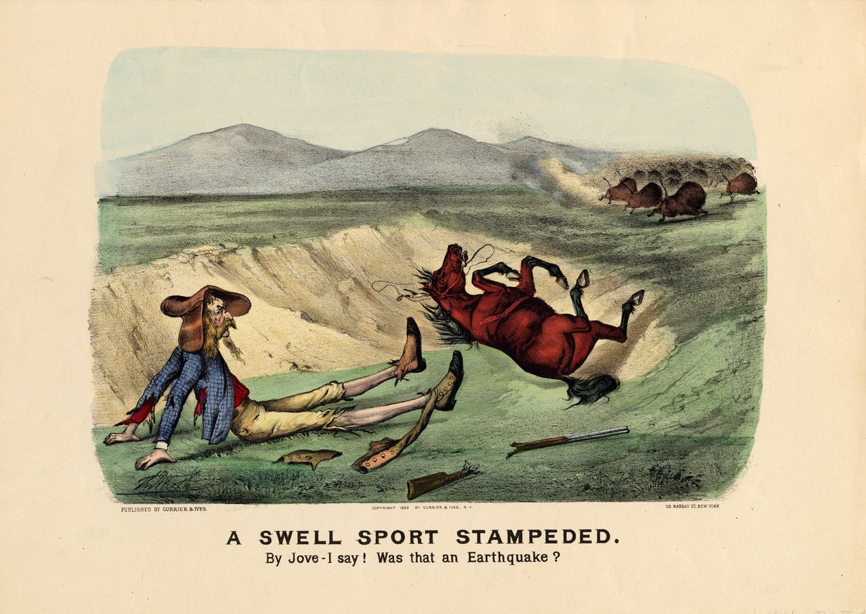 En svulstig sport stemplet, pub. av Currier und Ives, 1882 av Thomas Worth