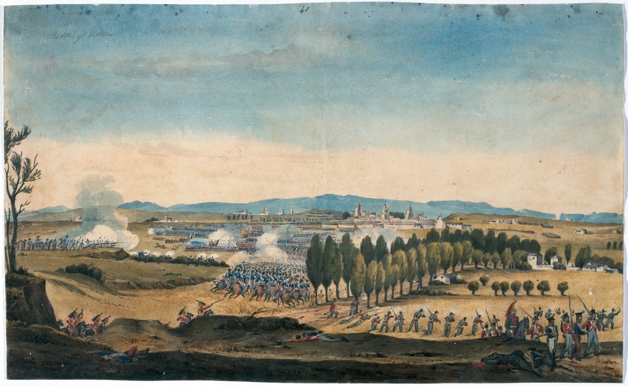 Slaget ved Vittoria av Thomas (attrib. to) McNiven