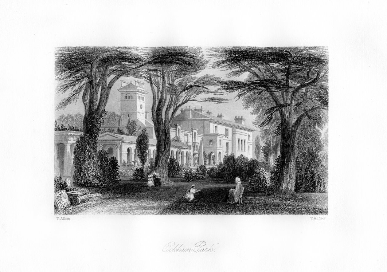 Ockham Park, Surrey, 1800-tallet. av Thomas Abel Prior