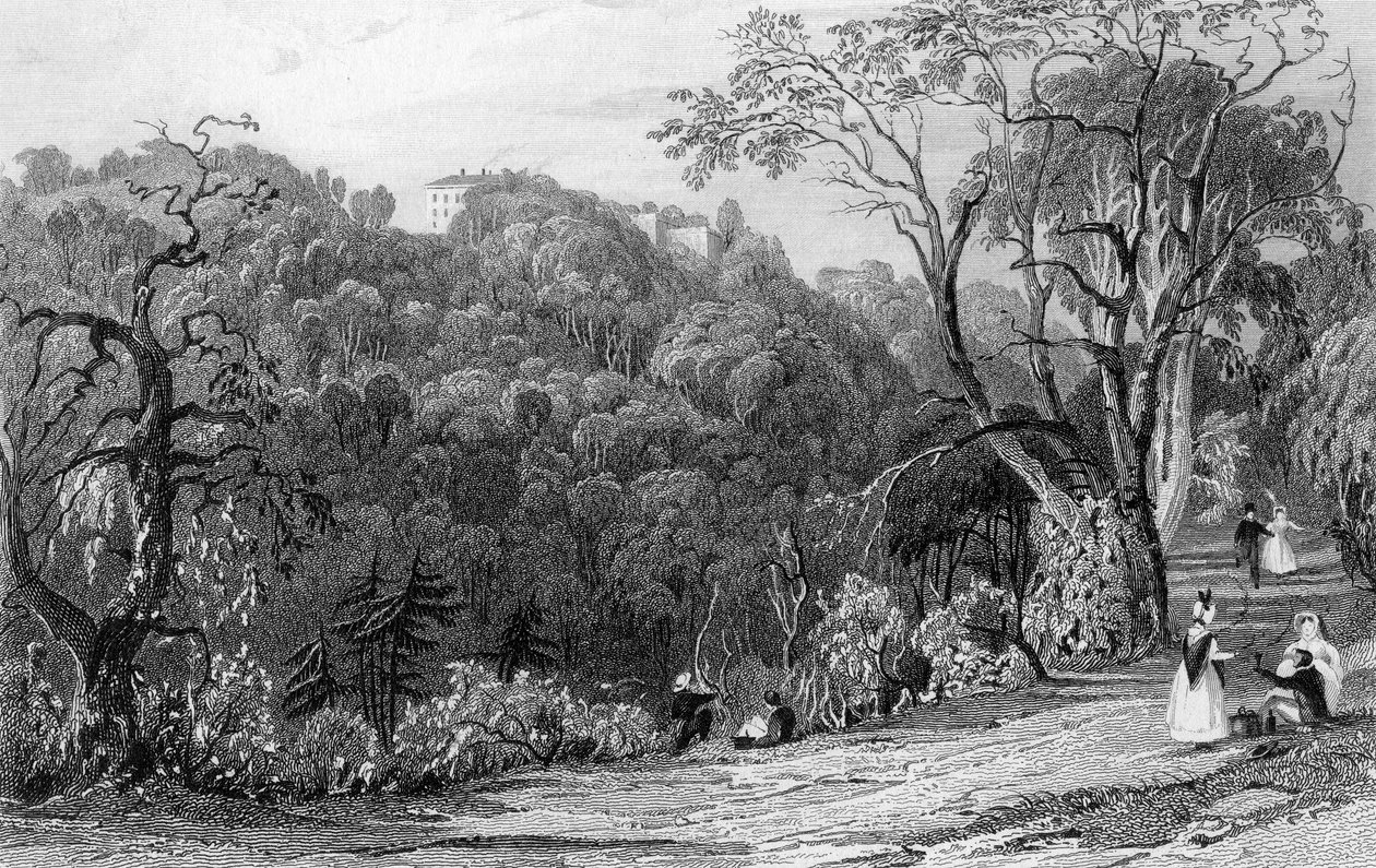 Castle Eden Hall, Durham, 1833 av Thomas Allom
