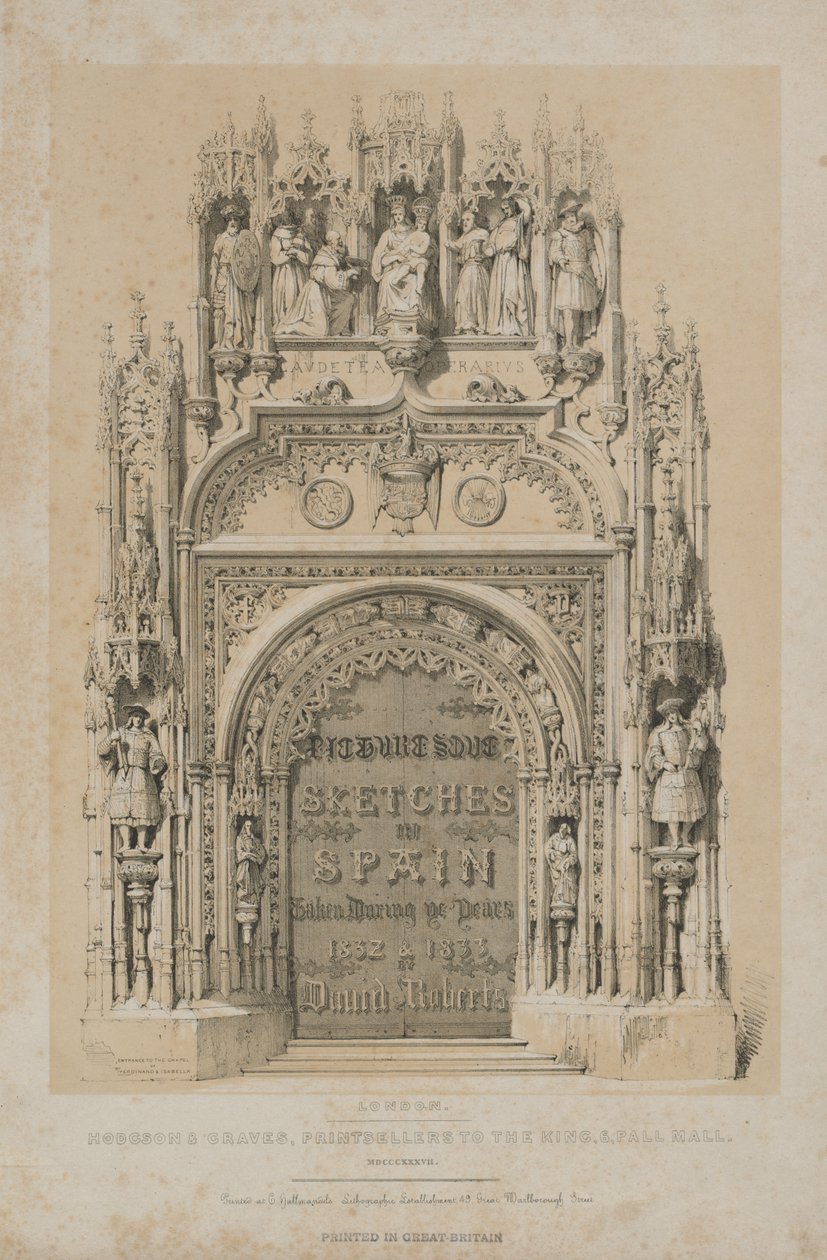 Pittoreske skisser i Spania: Tittelside, 1837. av Thomas Allom