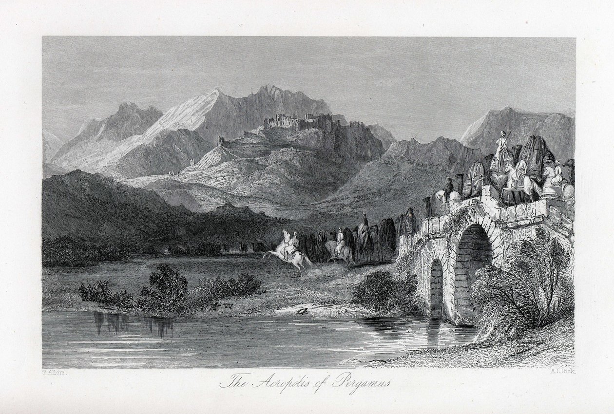 Akropolis i Pergamum, 1882 av Thomas Allom