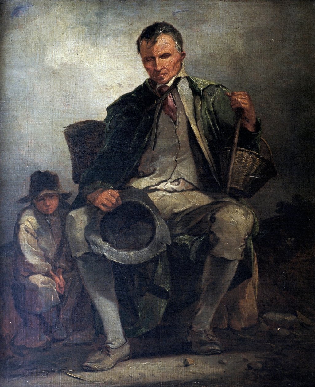 Den blinde tiggeren, ca. 1788 av Thomas Barker of Bath