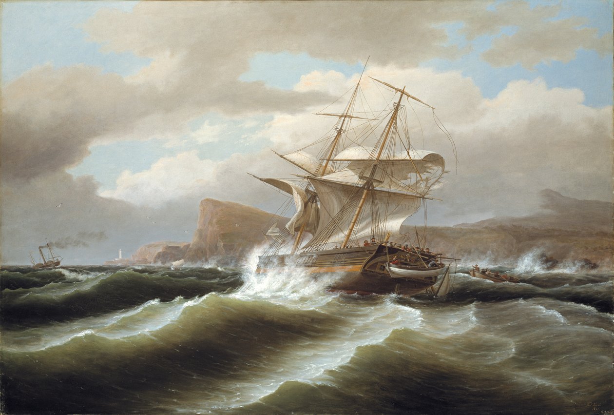 Et amerikansk skip i nød av Thomas Birch