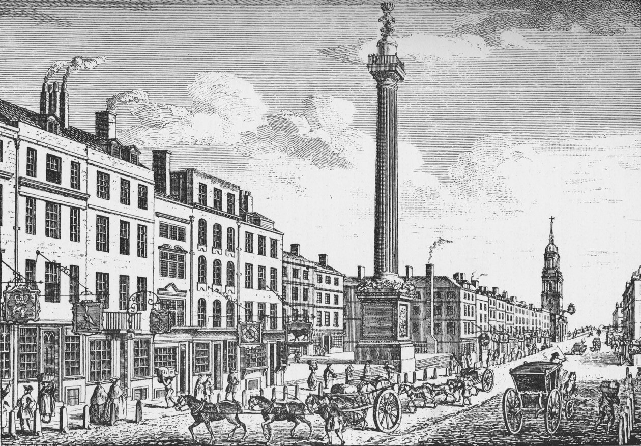 Monumentet, City of London, c1755 1903 av Thomas Bowles