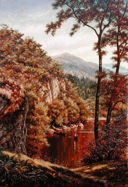 Sommerdag på en fjellsjø av Thomas Charles Farrer