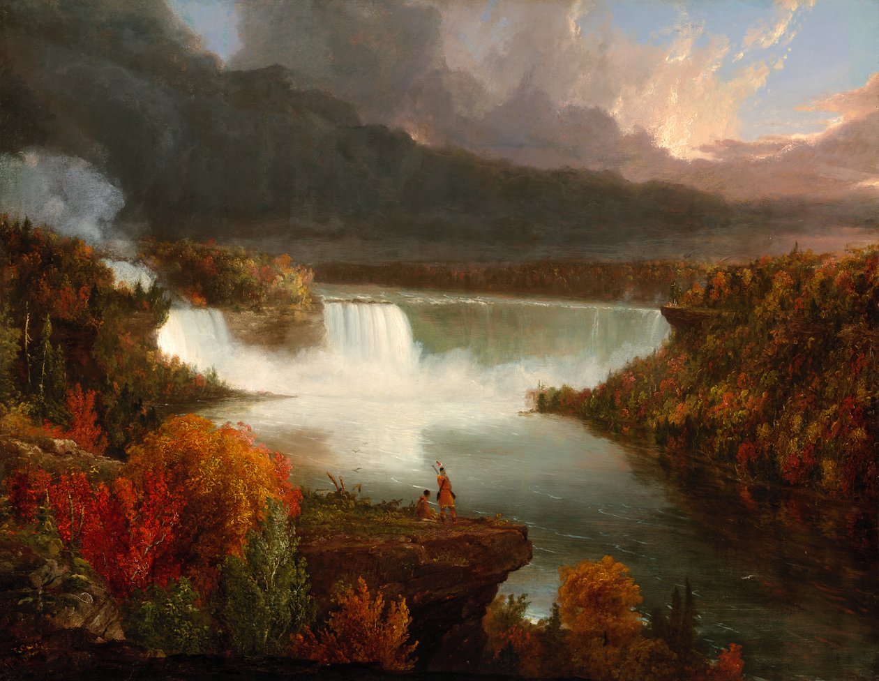 Fjern utsikt over Niagara Falls av Thomas Cole