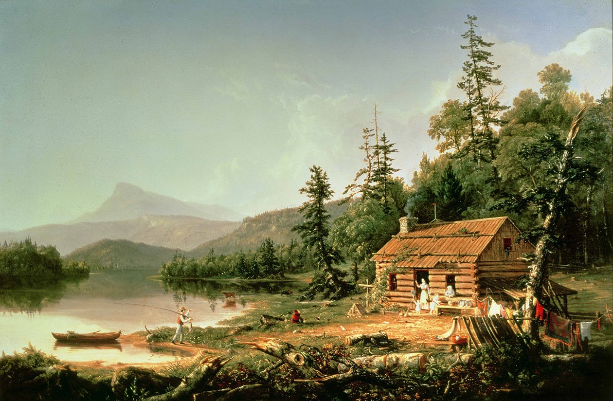 Hjem i skogen, 1847 av Thomas Cole