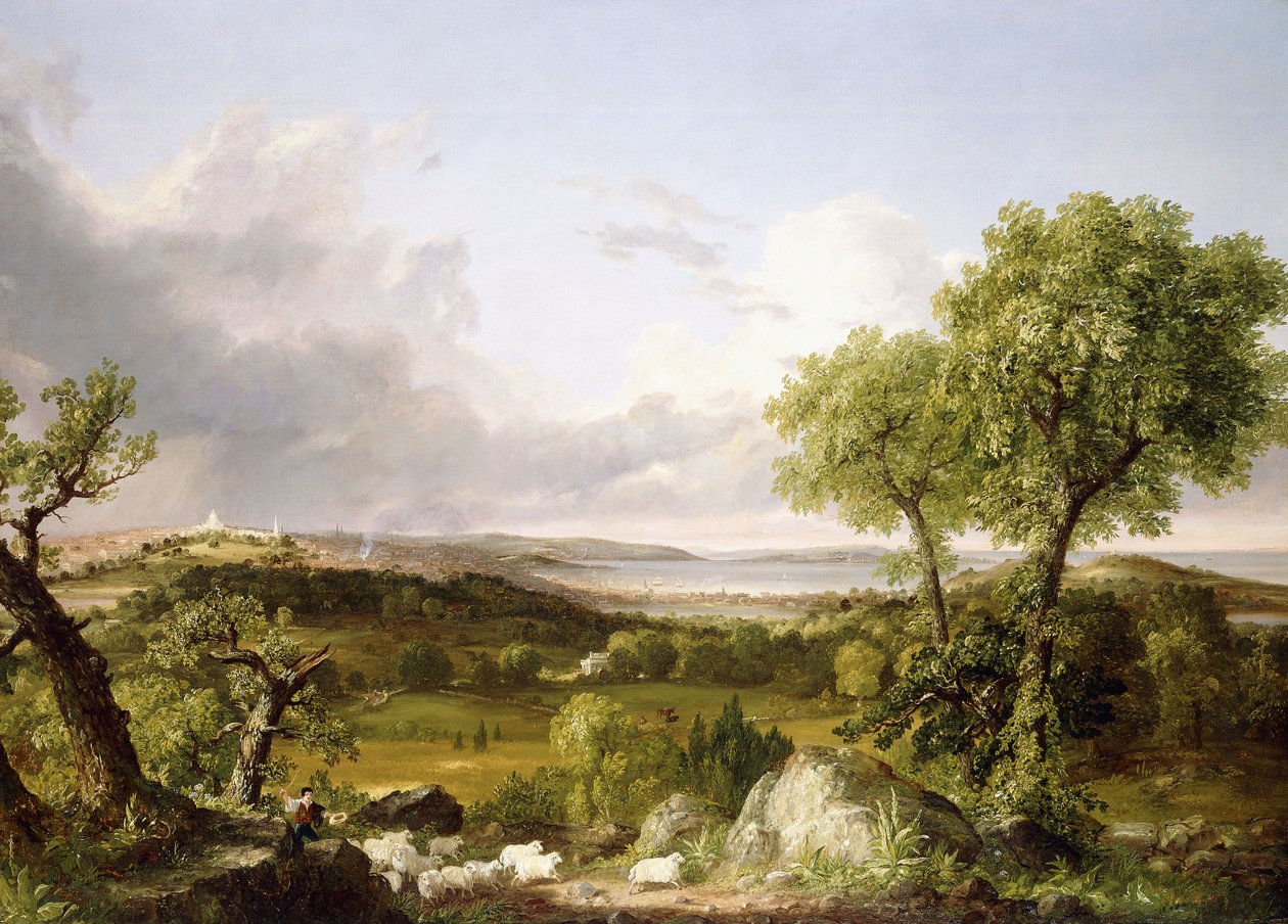 Utsikt over Boston, av Thomas Cole
