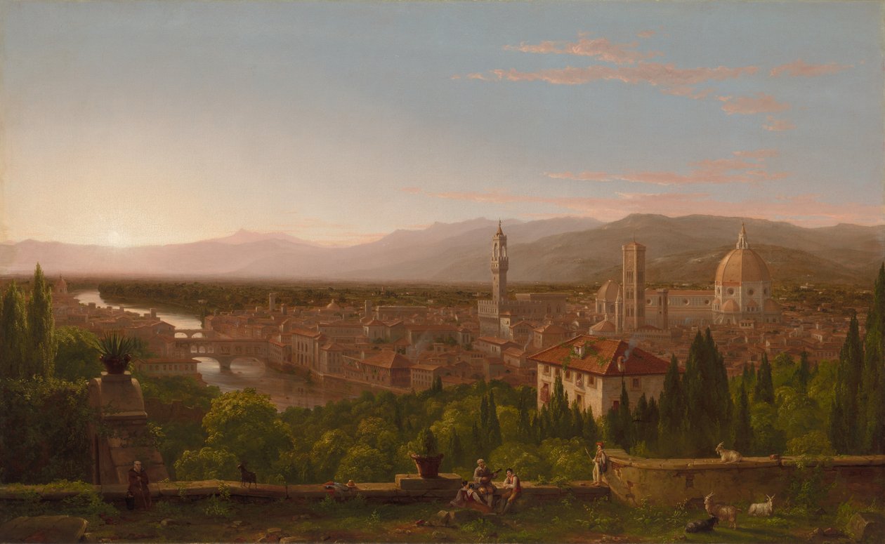 Utsikt over Firenze av Thomas Cole