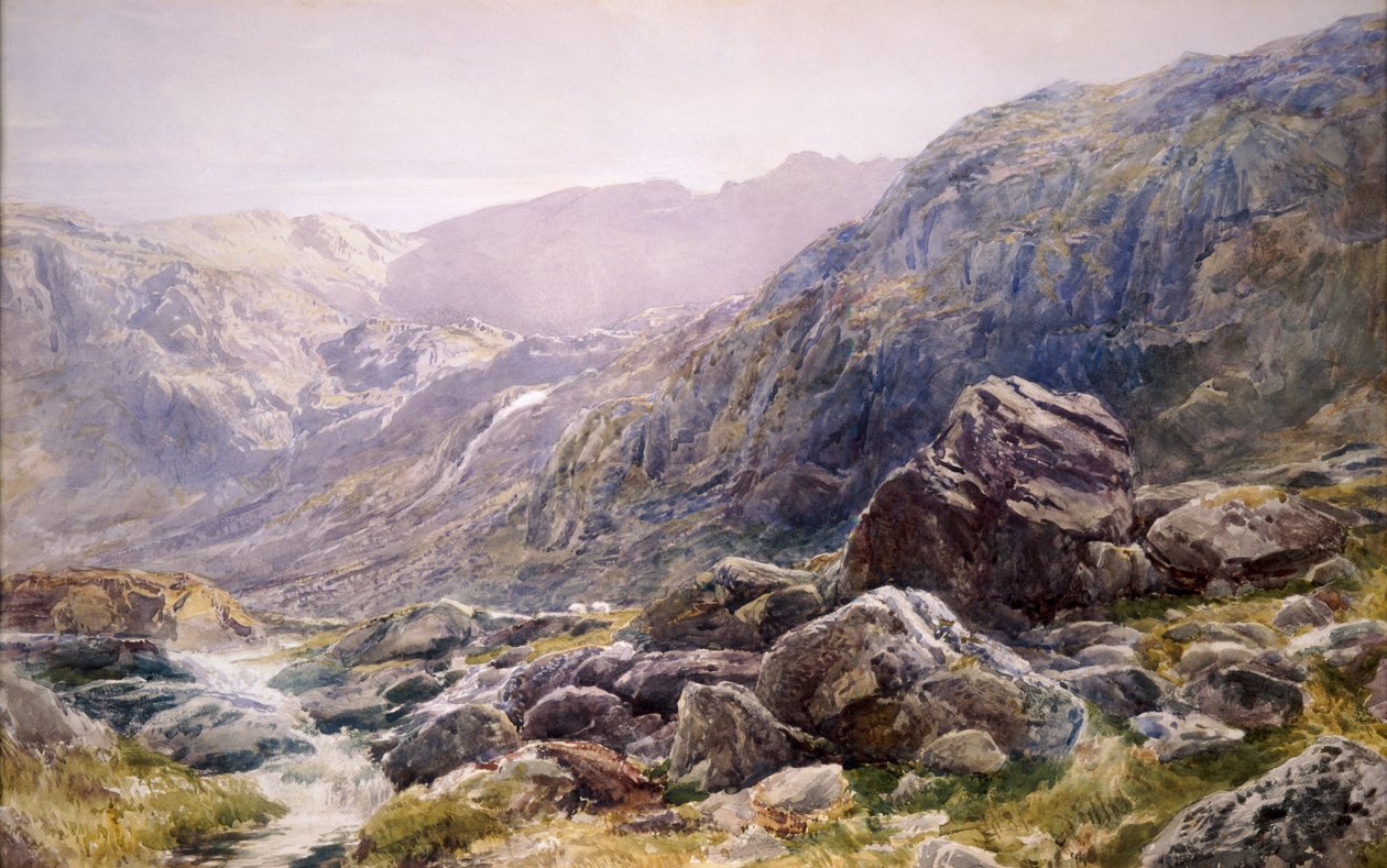 Llanberis Pass, 1875. av Thomas Collier