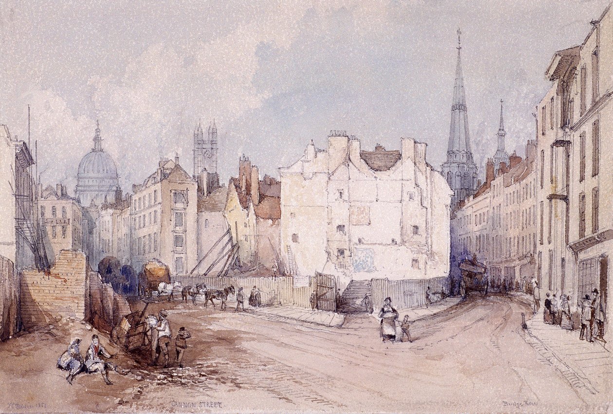 Cannon Street, London, 1851 av Thomas Colman Dibdin