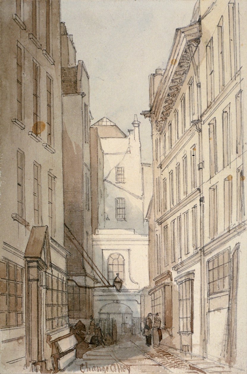 Change Alley, City of London, 1850 av Thomas Colman Dibdin