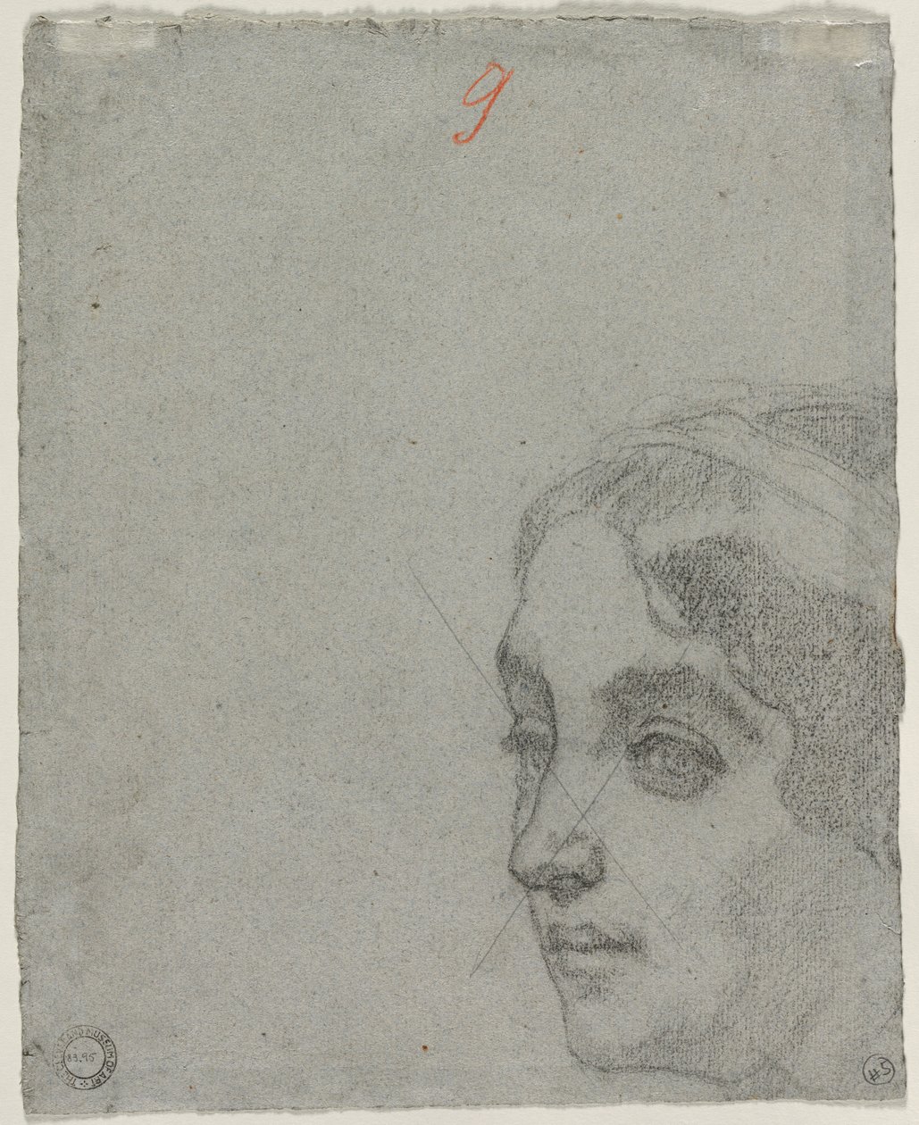 Head of a Woman verso, ca. 1857. av Thomas Couture