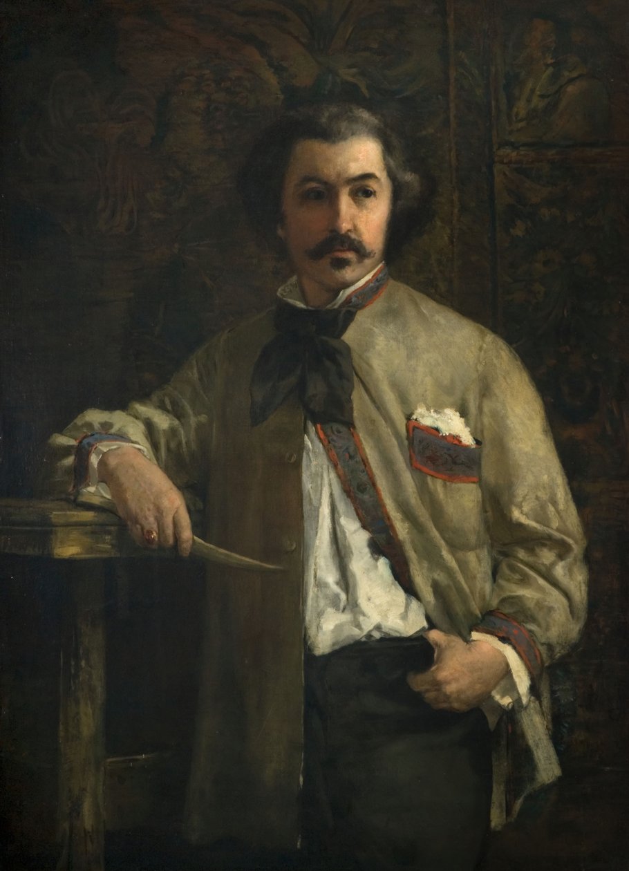 Portrett av Antoine Etex 1808-88, 1855. av Thomas Couture
