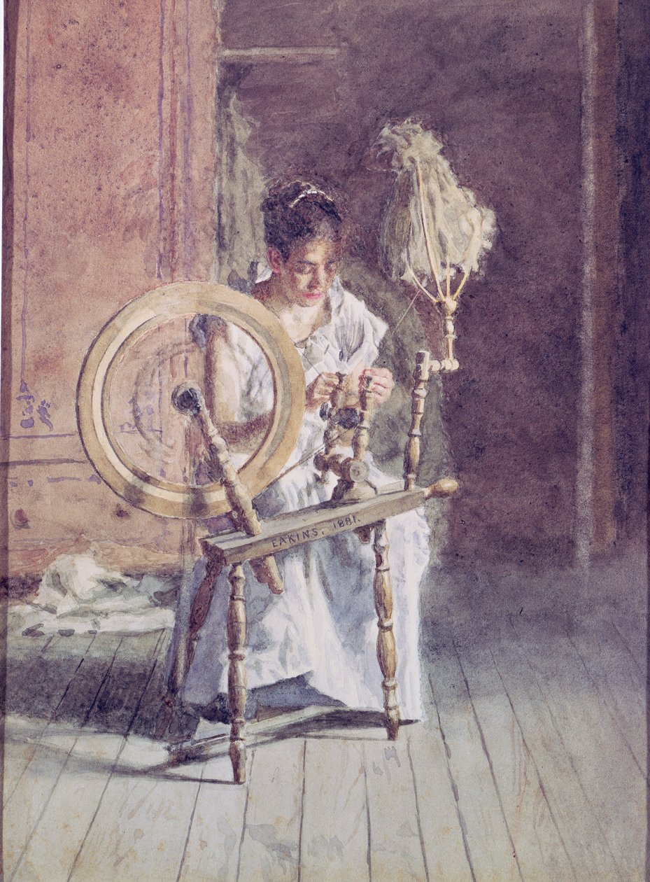 Spinning, 1881 av Thomas Cowperthwait Eakins
