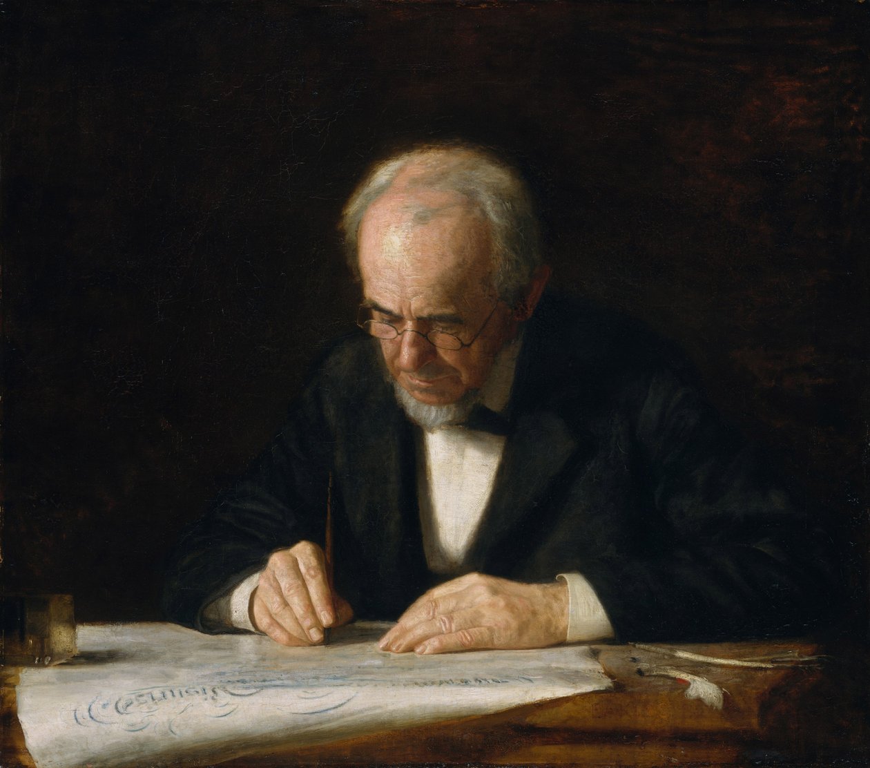 Den skrivende mester av Thomas Cowperthwait Eakins
