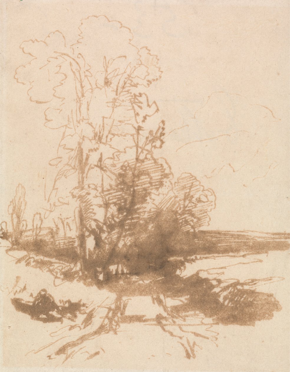 I Country Lane av Thomas Creswick